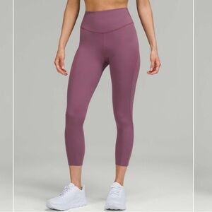 Lululemon Base Pace High - Rise Cropped Leggings in Vintage Plum